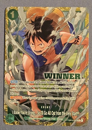 One piece tcg winner - piece,