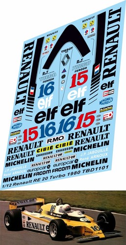Decals per renault - renault, re20